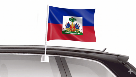 Haiti Car Window Flag